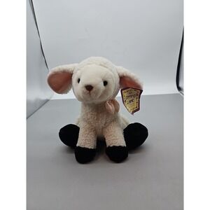 Vintage Caltoy Siiting Lamb Plush Stuffed Animal White Sitting With Tag